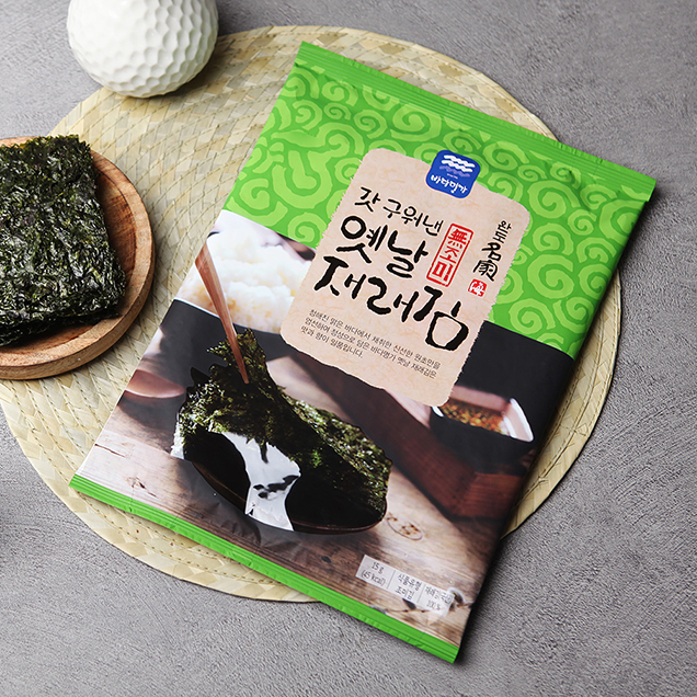 갓 구워낸 옛날재래김(무조미) 5매x10봉