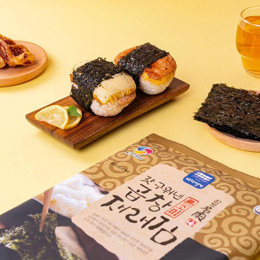 갓 구워낸 곱창재래김(무조미) 5매x10봉